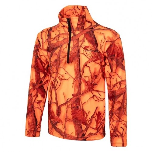 ΜΠΛΟΥΖΑ FLEECE CHALLENGER OUTDOOR HALF ZIP SA12-004 CAMOPIC FIRE 3D